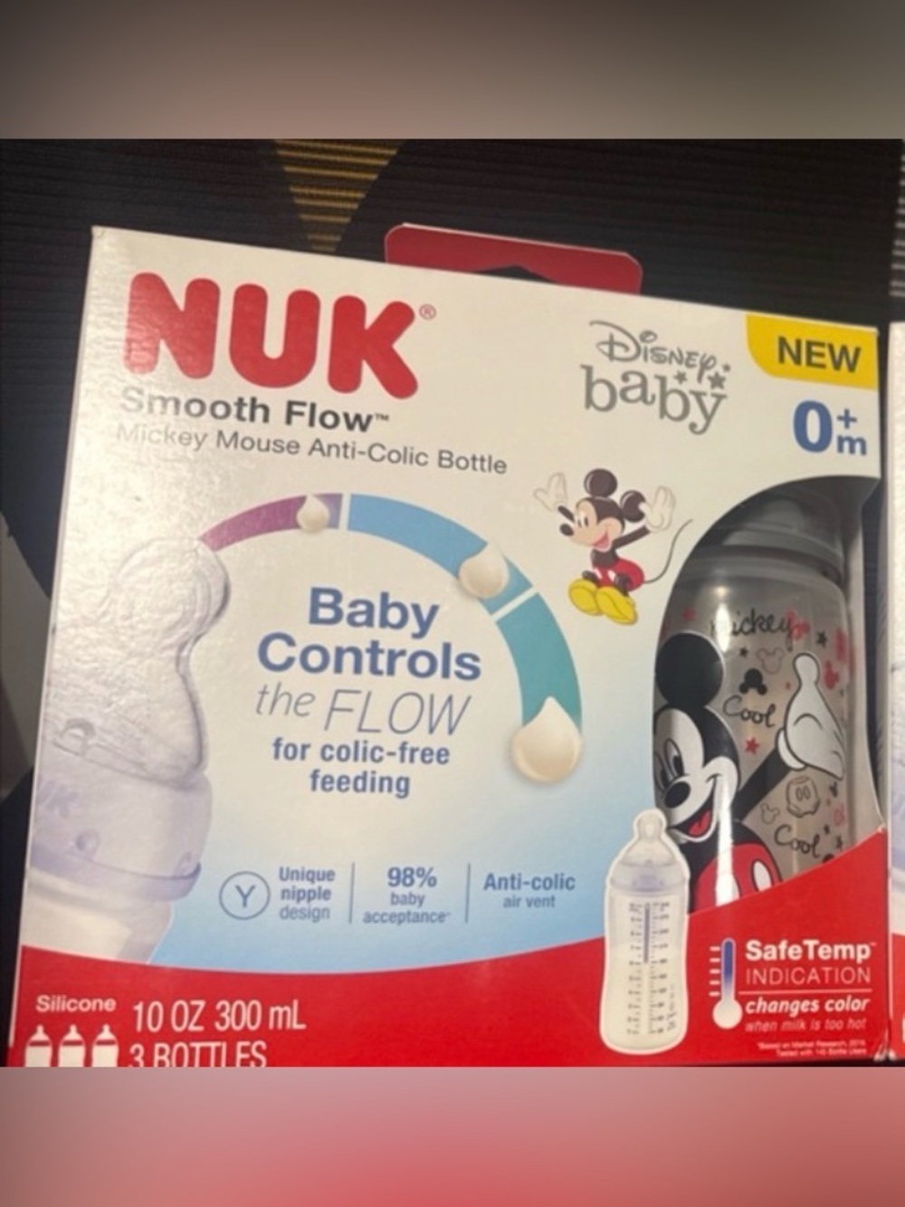 Nuk Disney Baby Mickey Mouse 3-Pack Baby Bottles - 10 oz.